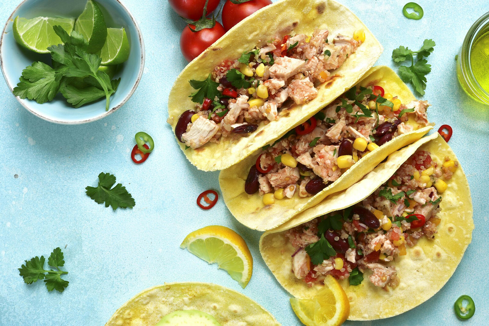 Taco med pestokylling