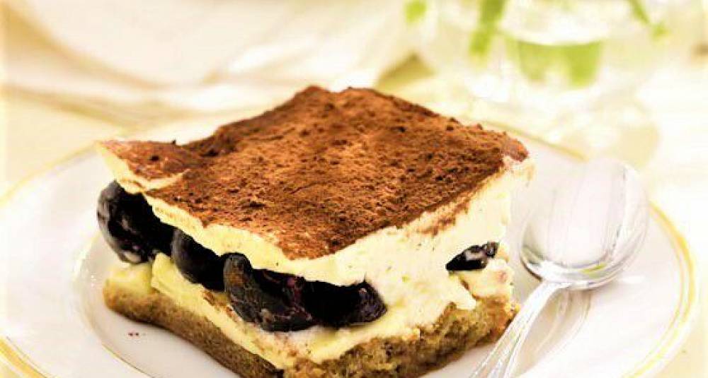 Tiramisu med kirsebær