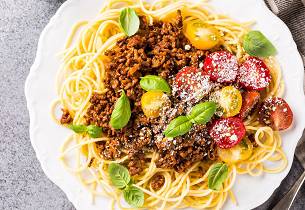 Sommerlig spaghetti bolognese