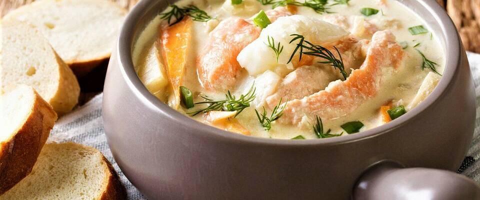 By på en lekker fiskegryte denne helgen