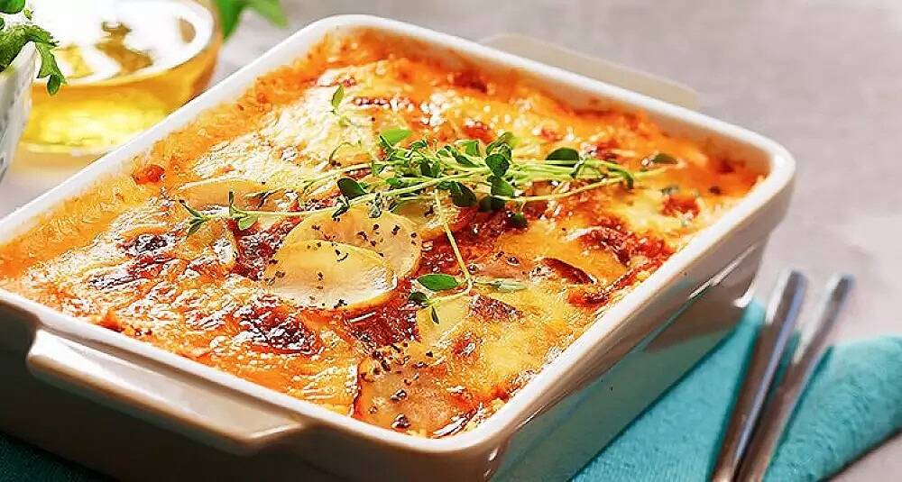 Potetlasagne med salami