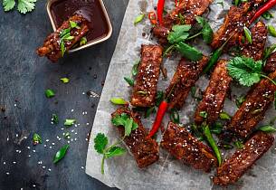 Koreanske glazed spareribs