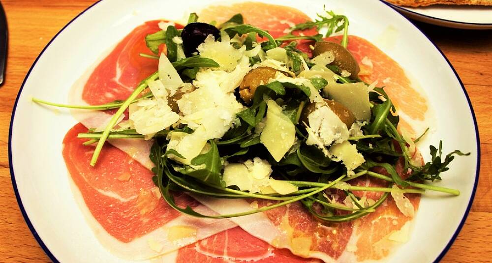 Carpaccio med spekeskinke