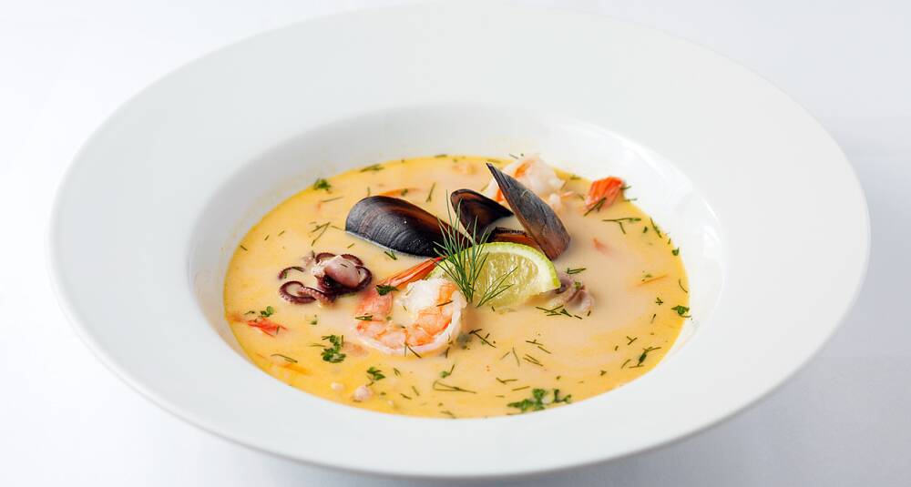 Fiskesuppe med rekekraft