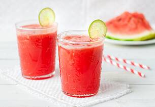 Vannmelon er både leskende og svalende og med whisky og litt til får den ekstra dybde