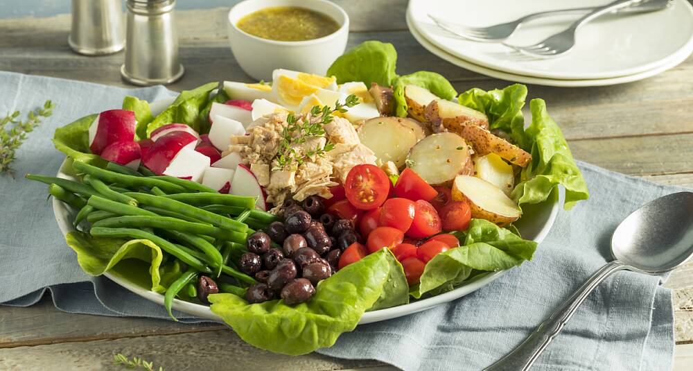 Salade Nicoise med nypoteter