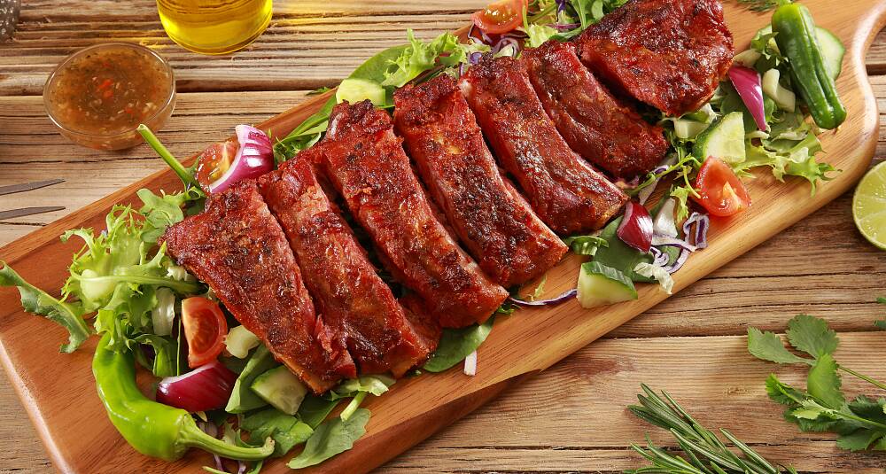 Spareribs med bbq-saus