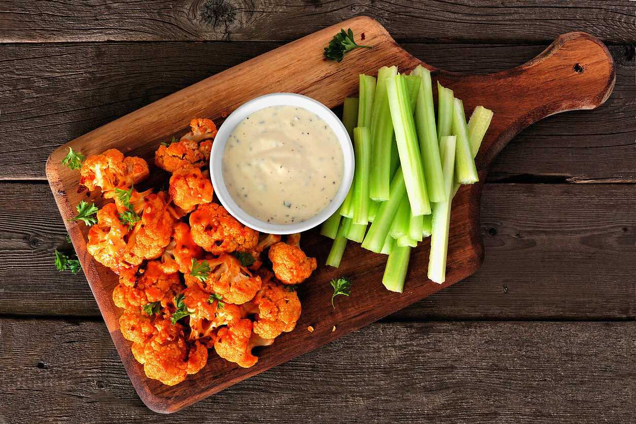 Buffalo blomkål wings