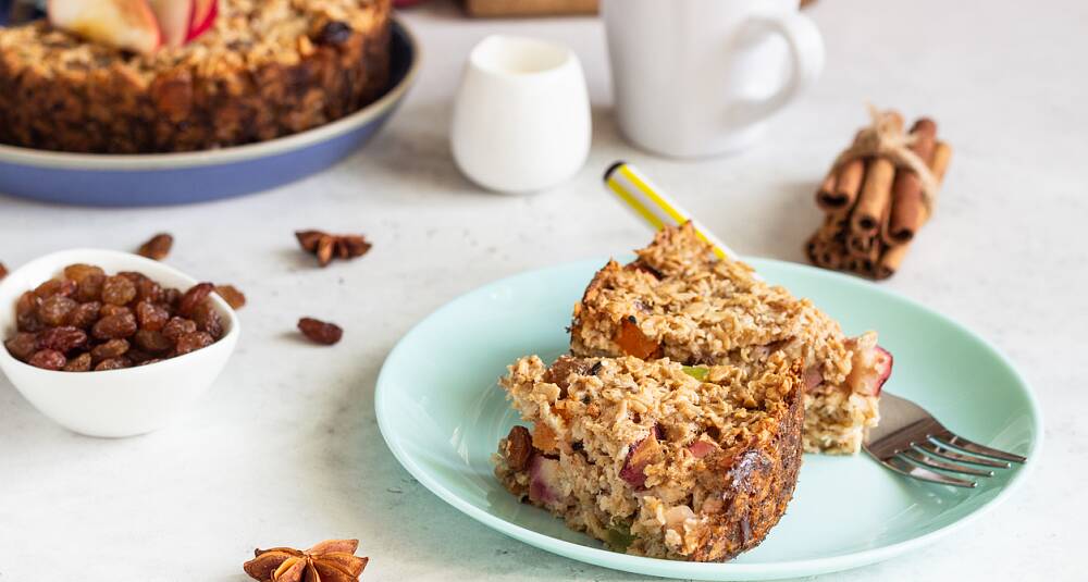 Baked oats havrecookie-kake baked oatmeal