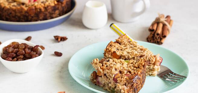 Baked oats havrecookie-kake baked oatmeal