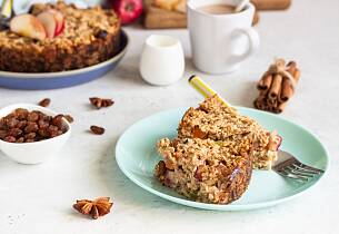 Baked oats havrecookie-kake baked oatmeal