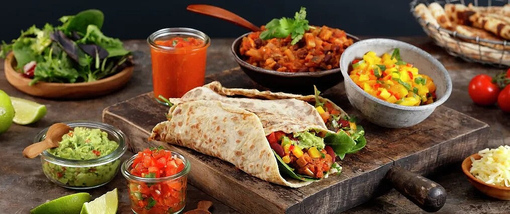 Kjøttfri taco i hjemmelagde lomper