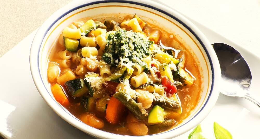 Minestrone med pesto