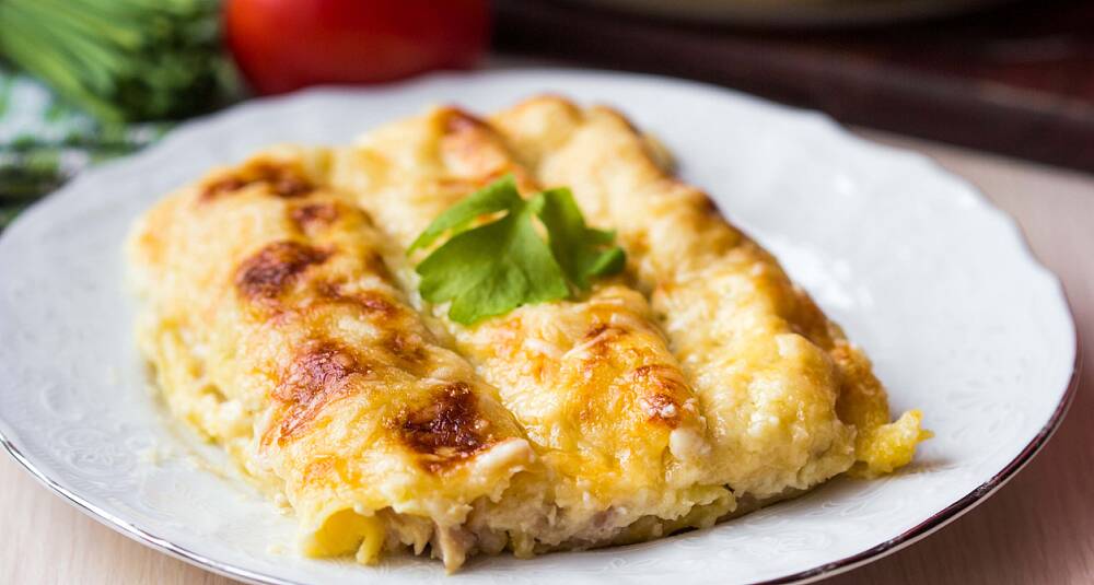 Cannelloni med chili og cottage cheese