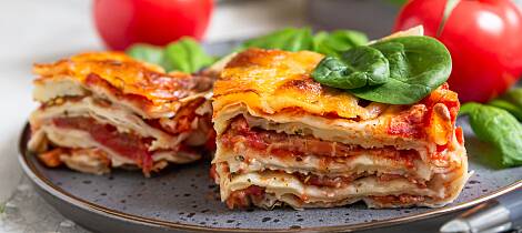 Lasagne trenger slett ikke kjøtt for å smake godt. Bare se her