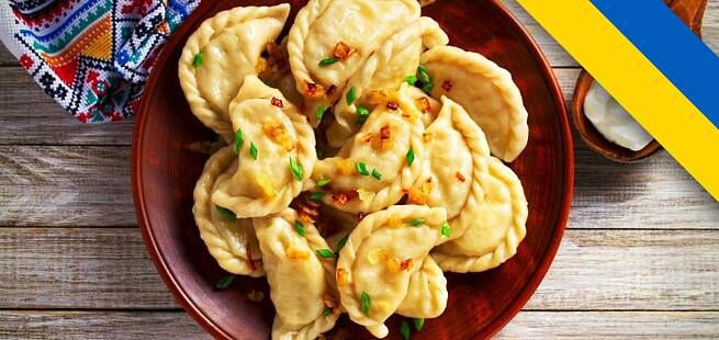 Dumplings med hvitkålfyll fra Ukraina -  vareniki