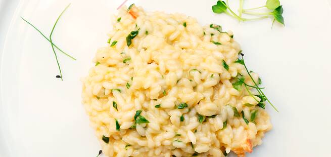 Kongekrabbe med risotto