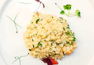 Kongekrabbe med risotto