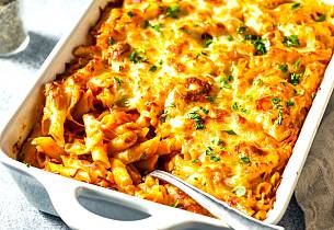 Ovnsstekt mostaccioli - penne pasta