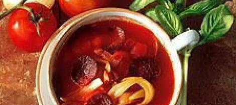 Tomatsuppe med morrpølse