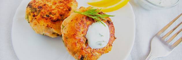 Fiskekaker kan være skikkelig luksuriøse, som disse med torsk og løyrom