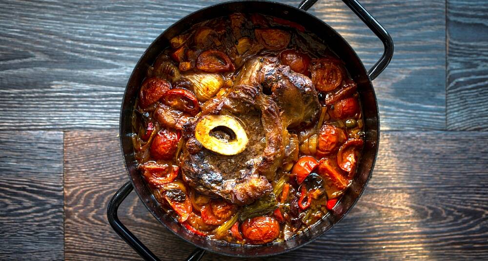 Ossobucco al Pomodoro - kalveskank med tomat