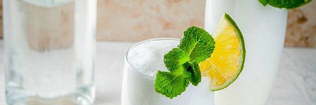 Sitronsorbet blir enda bedre etter maten med litt vodka og prosecco