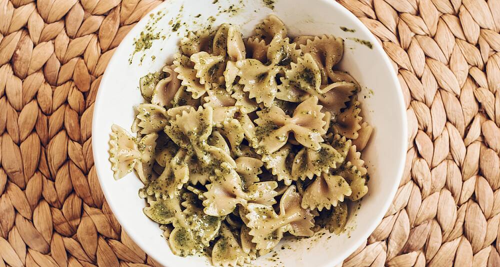 Italiensk farfalle med gorgonzola- og fløtesaus