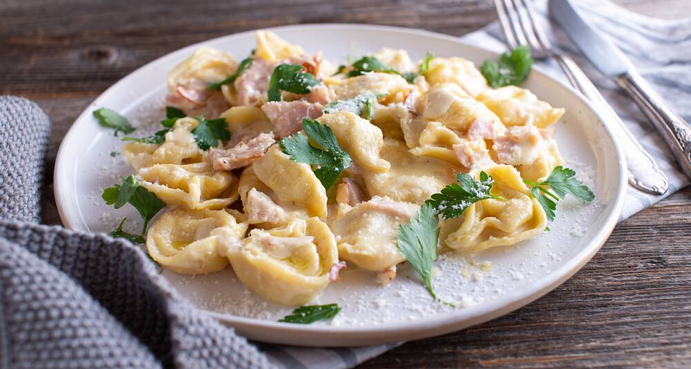 Tortellini med skinke