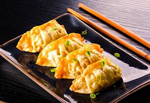 Gyoza - dampet og fritert