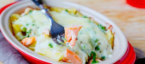 Laks fungerer veldig godt i en lasagne - bare se her