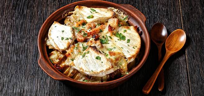 Tartiflette fransk klassiker med potet, ost og bacon