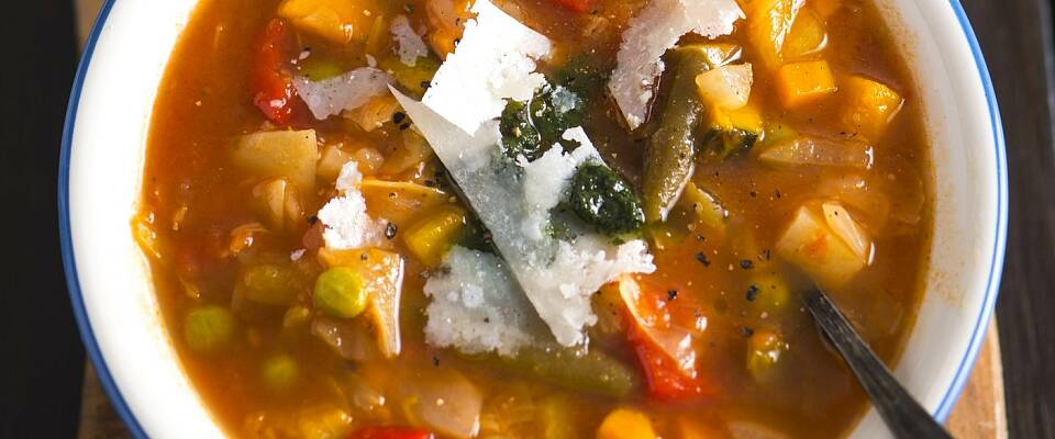 La torsken svømme raskt i minestrone - det blir alle rundt bordet glade for