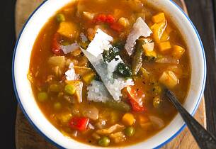 Torsk i minestrone