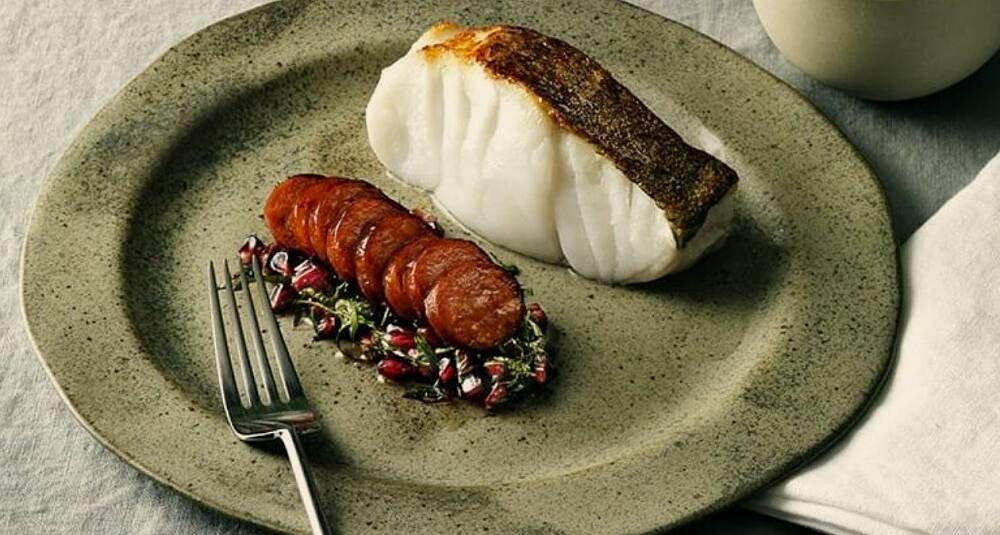 Skrei med chorizo