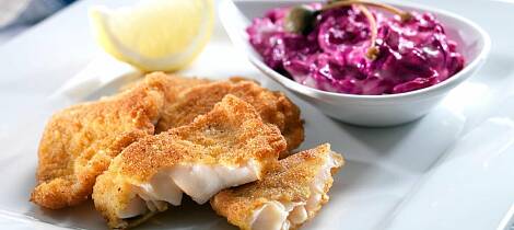 Selv om det kan høres hverdagslig ut, er panert og fritert fisk virkelig festmat