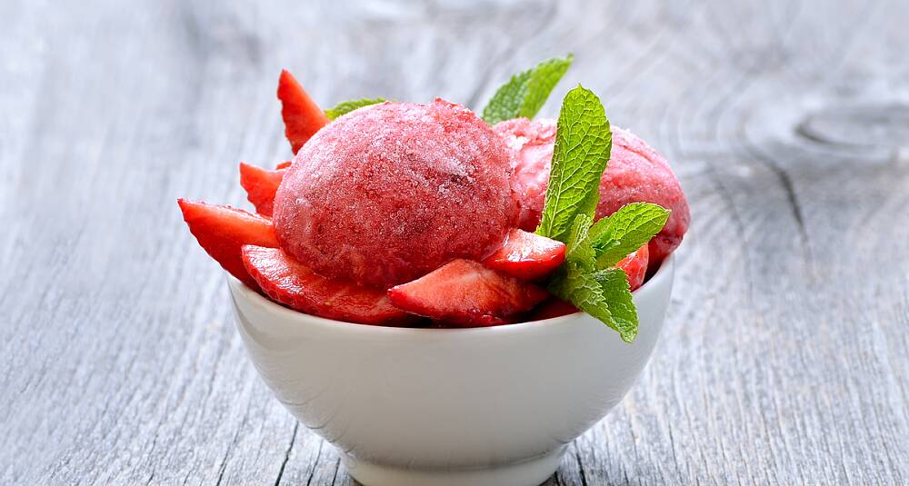 Jordbærsorbet