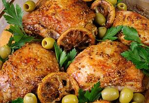 Server kylling med sitron og oliven og bli overbevist