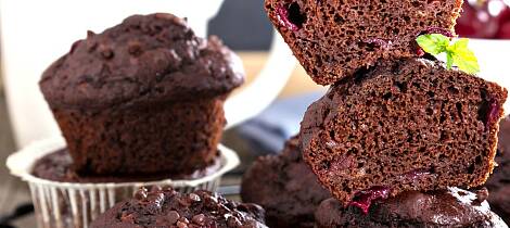 Litt sinte sjokolademuffins, men aller mest gode og passe søte