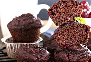 Litt sinte sjokolademuffins, men aller mest gode og passe søte