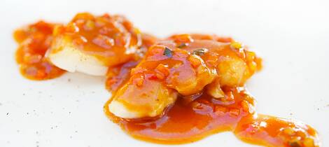 Torsk i sursøt saus? Ja, helt klart og veldig godt