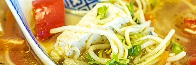 En rykende varm nudelsuppe med torsk eller tofu er det vi trenger i dag