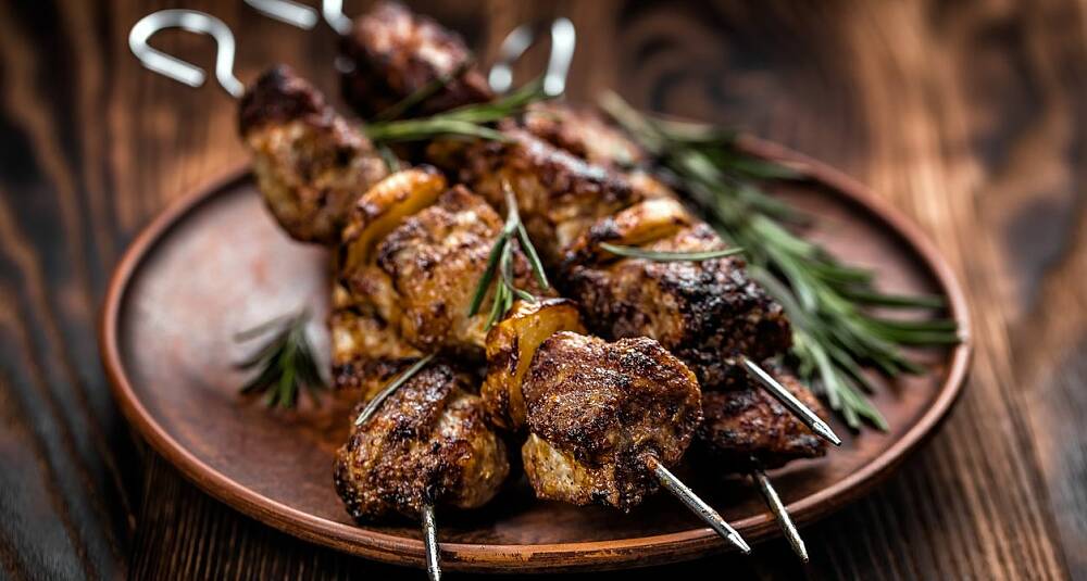 Grillspyd av kalkun