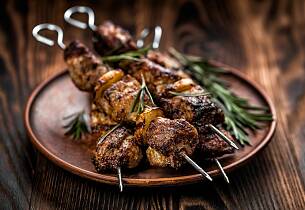 Grillspyd av kalkun