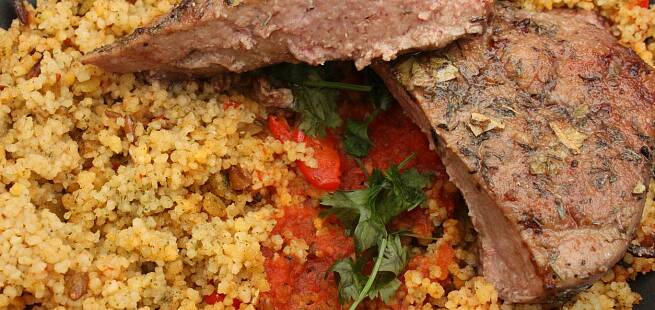 Kalvelever med bulgur
