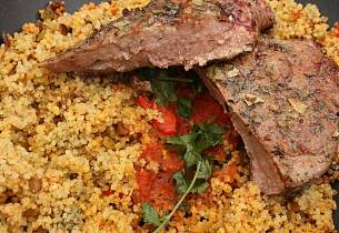 Kalvelever med bulgur