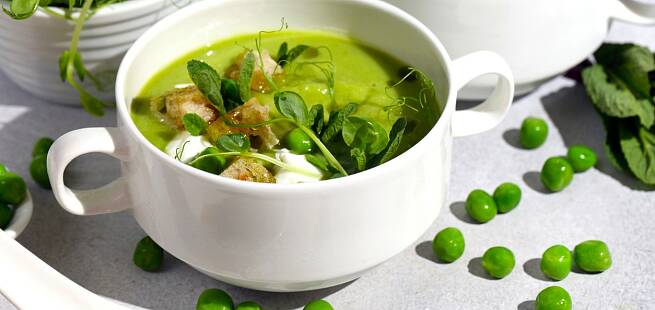 Brødsuppe med krutonger