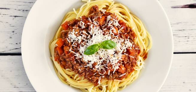 Spagetti bolognese - spagetti med kjøttsaus