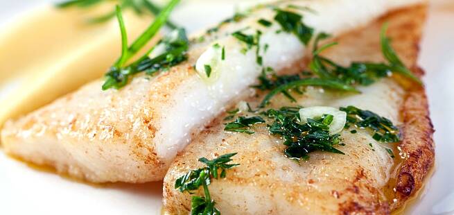 Steinbit i urtemarinade