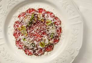 Urtestekt carpaccio av indrefilet